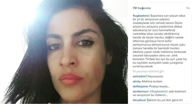 Tuğba Ekinci, Instagram'da çok kızdı