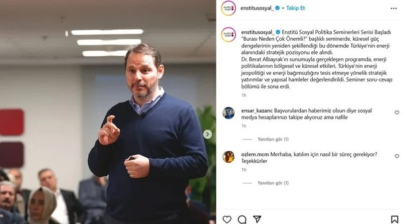 Berat Albayrak ortaya çıktı! 'Burası Neden Çok Önemli?' seminerine katıldı