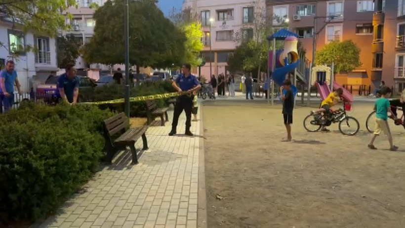 Parkta oynayan çocuk korku dolu anlar yaşadı!