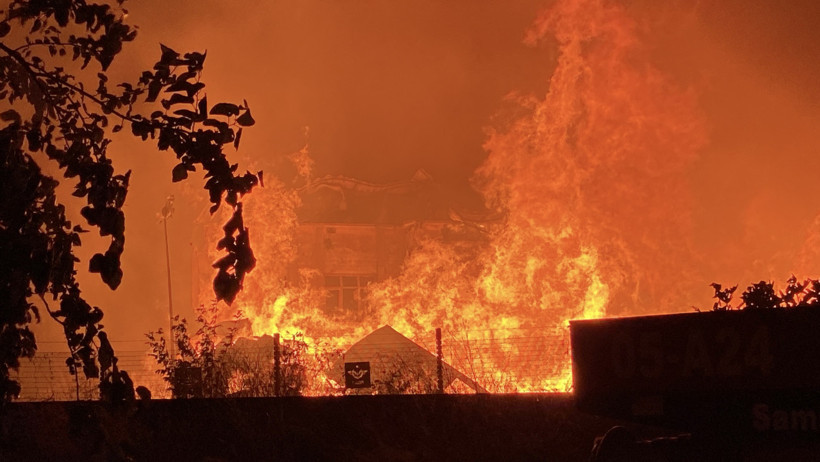 Kereste fabrikasında korkutan yangın! - Resim : 4