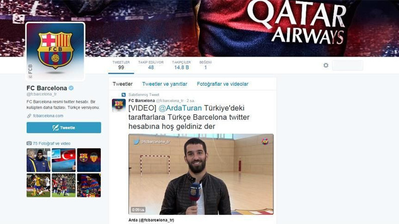 Barcelona Türkçe twitter hesabı açtı