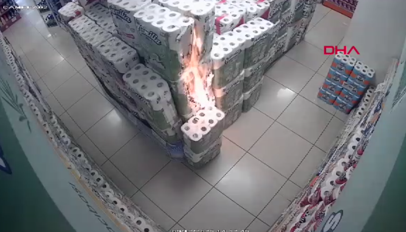 Marketteki kağıt havluları tutuşturmuştu! İlk vukuatı olmadığı ortaya çıktı - Resim : 2