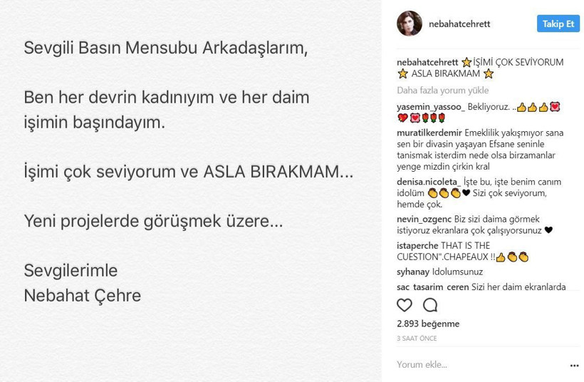 Nebahat Çehre: Ben her devrin kadınıyım