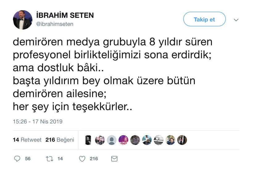 Demirören Medya Grubu'nda flaş ayrılık!