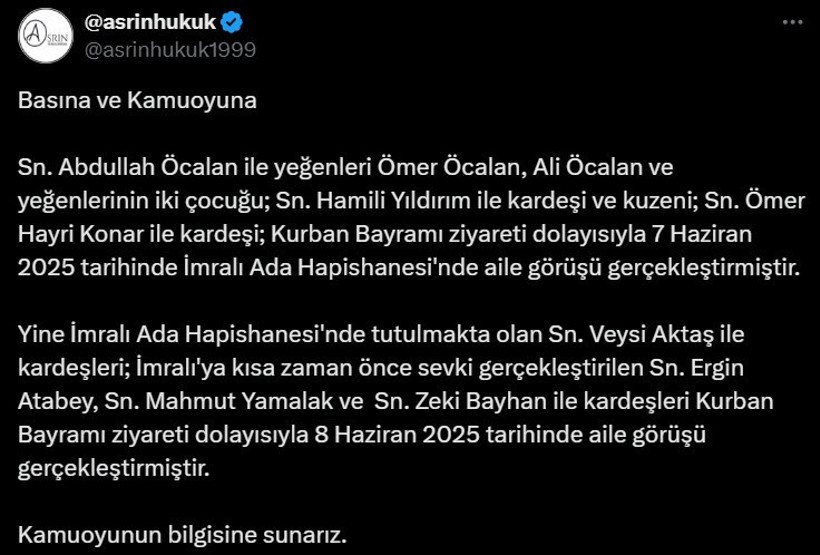 İmralı Adası'na bayram ziyareti! Ömer Öcalan'dan açıklama - Resim : 2