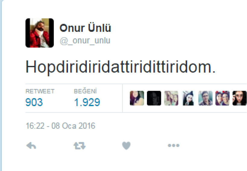 Hayranlarına müjde: Onur Ünlü resmen Twitter'da!