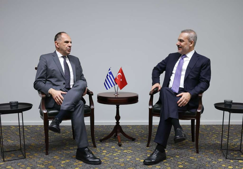Bakan Hakan Fidan Yunanistan Dışişleri Bakanı Gerapetritis ile bir araya geldi