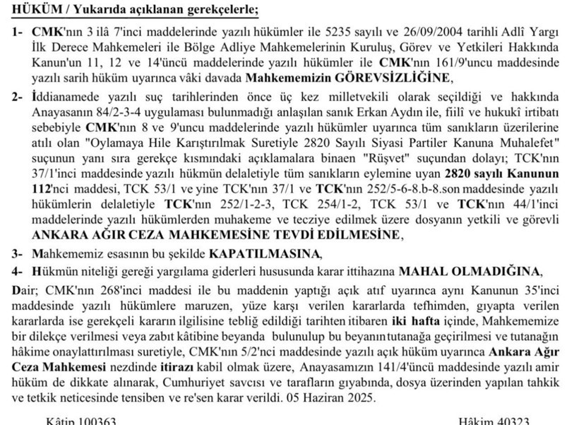 Son Dakika... Şaibeli kurultay iddianamesinde flaş gelişme! Ağır cezaya gönderildi - Resim : 2