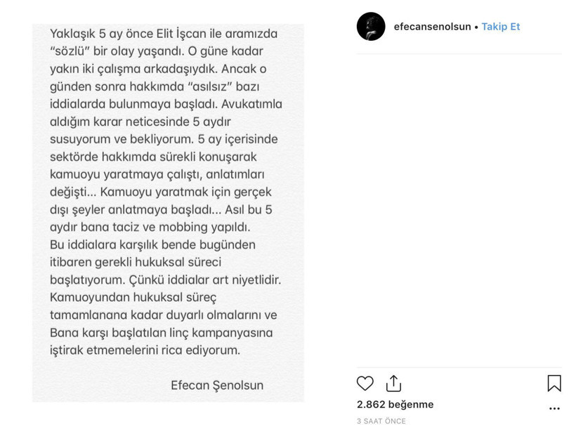 Efecan Şenolsun'dan taciz iddialarına yanıt!