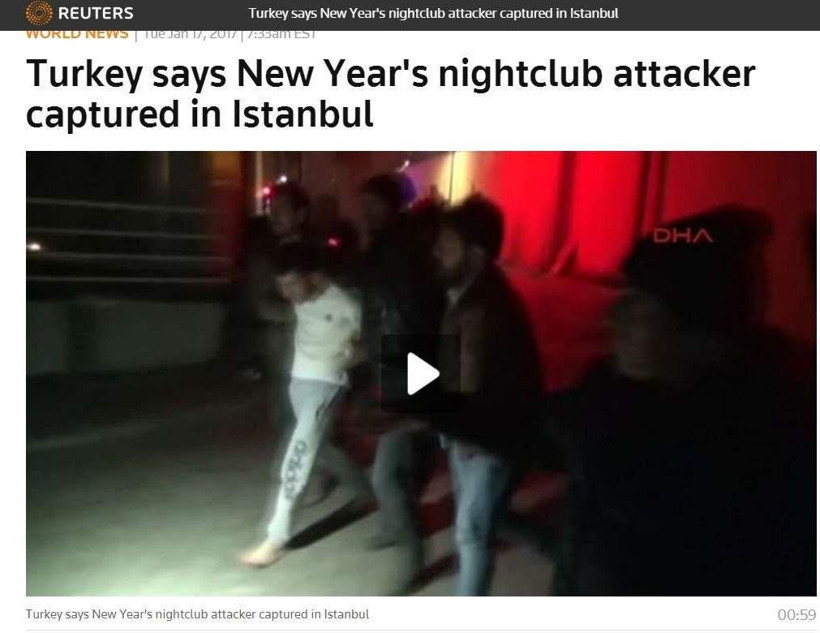 Dünya 'Reina Katliamcısı Yakalandı' haberini hangi haber ajansından öğrendi? - Resim : 3