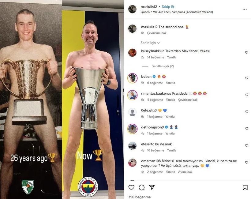 Fenerbahçe antrenörü kupayla çıplak poz verdi! Sosyal medya yıkıldı... - Resim : 2