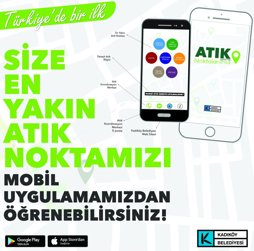 Kadıköy Belediyesi'nden atıkların geri dönüşümü için akıllı telefon uygulaması!