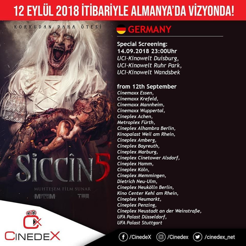 Siccin 5, Avrupa'da vizyona giriyor!