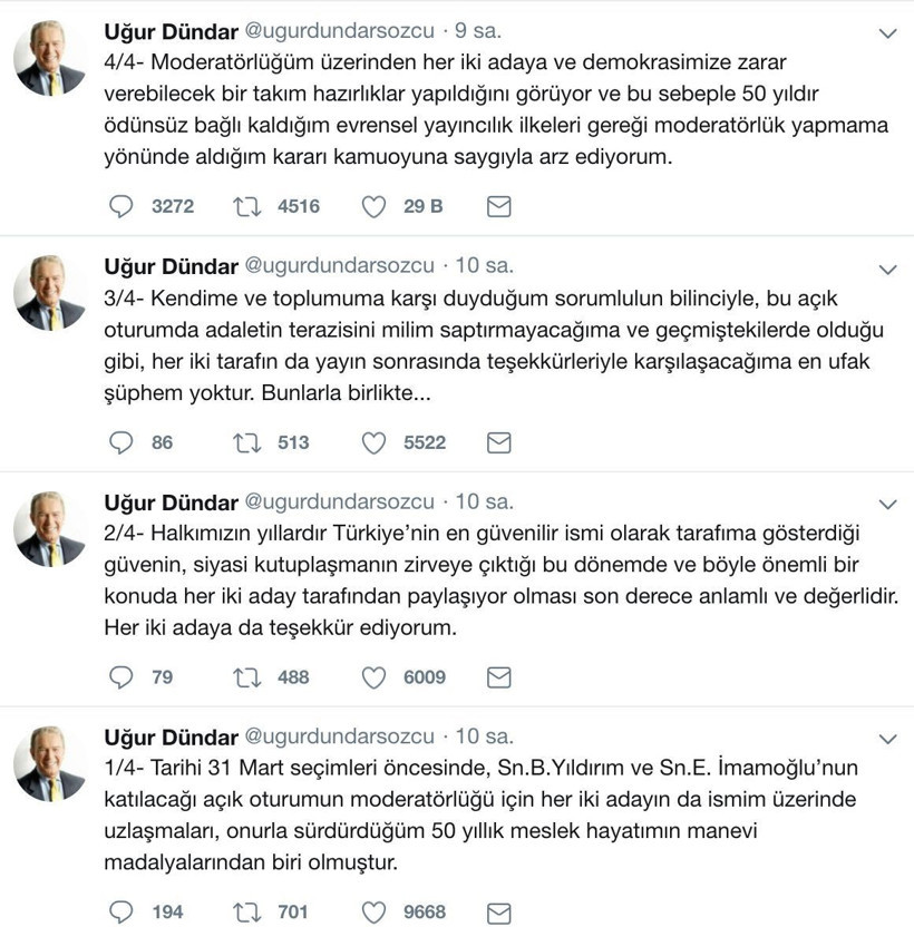 Uğur Dündar'dan flaş ortak yayın kararı!