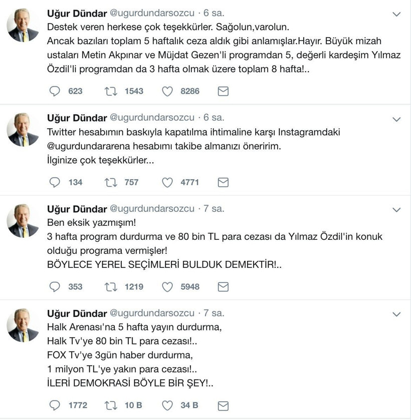 Uğur Dündar'dan milyonluk RTÜK cezalarına sert tepki! - Resim : 2