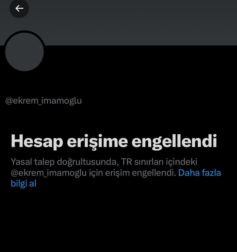 Ekrem İmamoğlu'nun X (Twitter) hesabına erişim engeli. Karar gece yarısı uygulandı. Yavaş hesabını İmamoğlu’na devretti