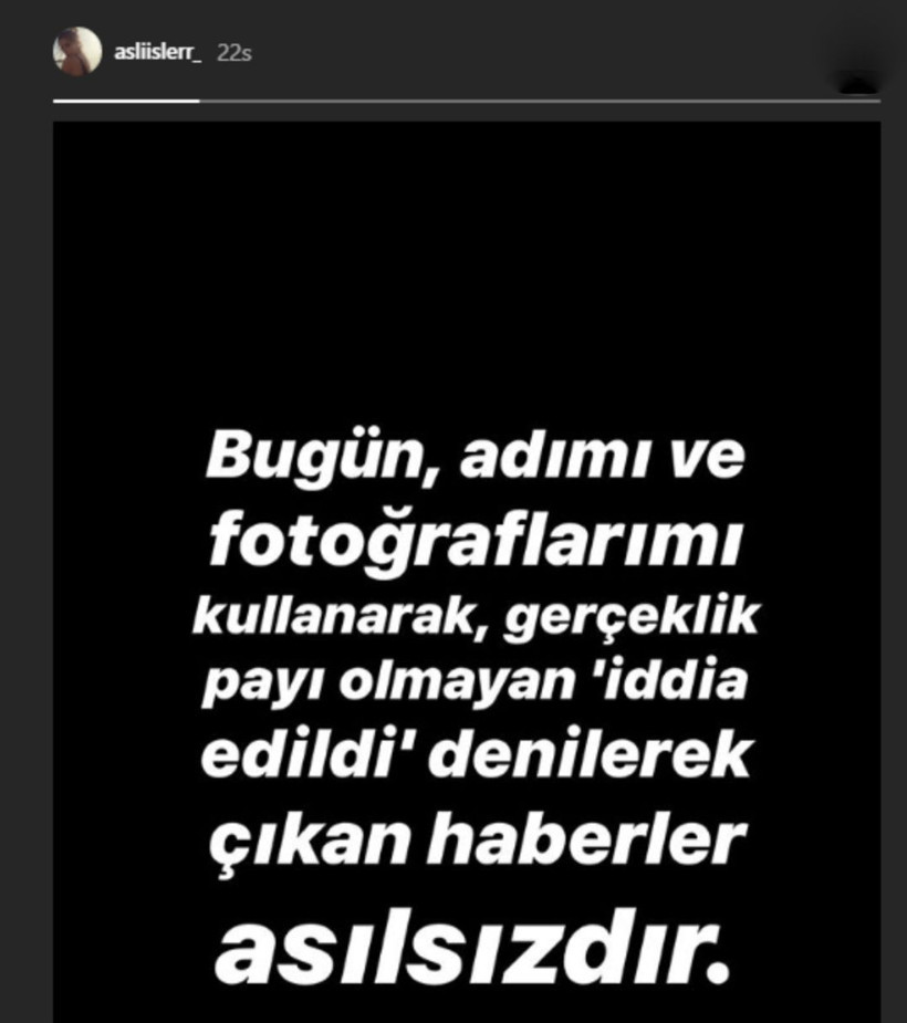 Aslı İşler'den iddialarla ilgili ilk açıklama