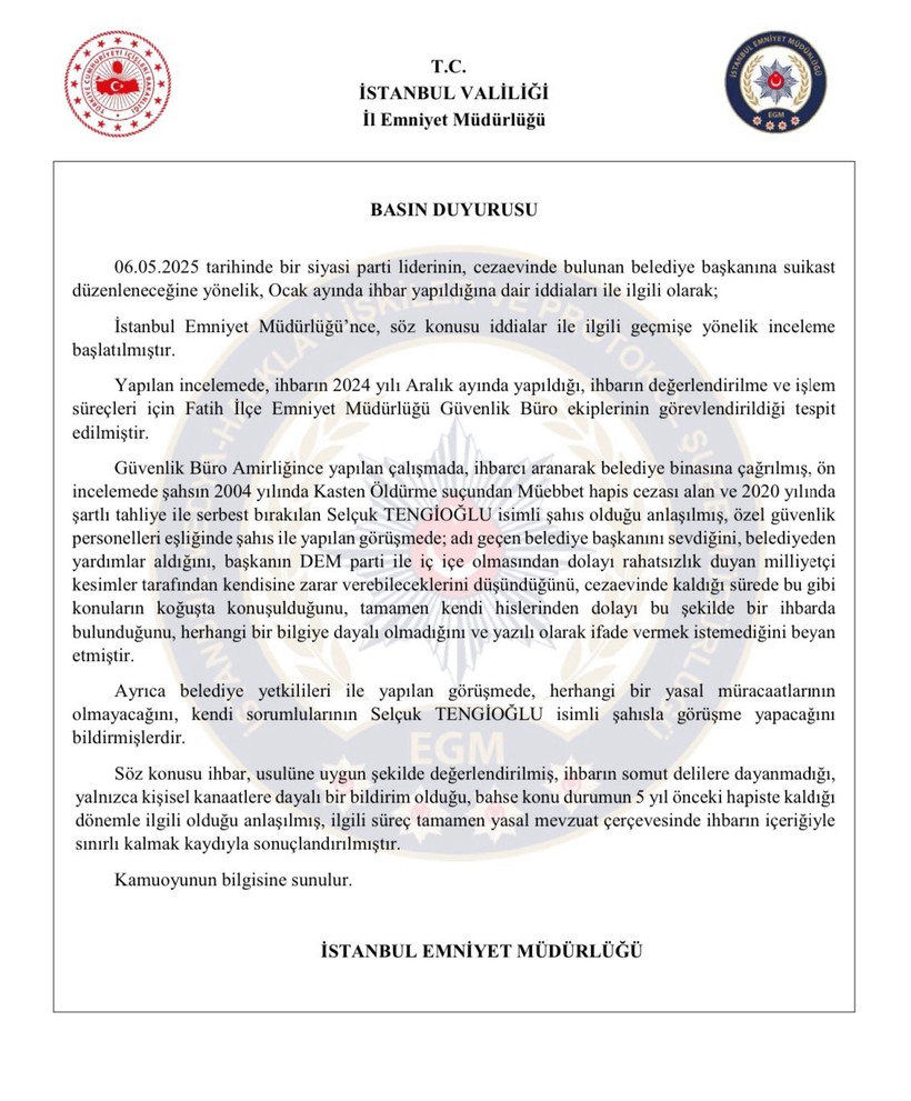 Ekrem İmamoğlu'na suikast iddiası! İstanbul Emniyet Müdürlüğü'nden açıklama geldi - Resim : 2