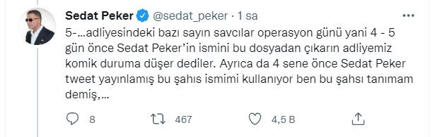 Sedat Peker meydan okudu: Sizi bütün dünyaya rezil edeceğim! Peker'den bomba kokain ticareti iddiası! Sedat Peker'in ismi hangi dosyaya eklenmek isteniyor?